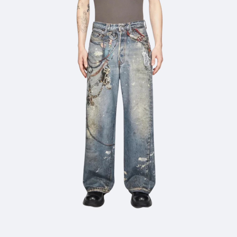Washed Chain Jean